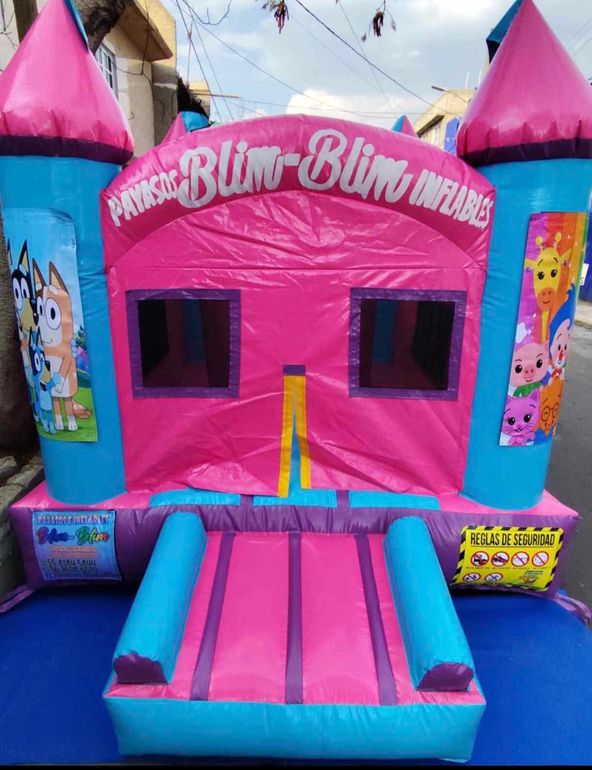 Castillo Inflable Rosa 3x3